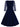 UK 8 Vintage Style Blue Velvet Embroidered Swing Dress