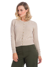 Light Beige Vintage Style Classic Cardigan