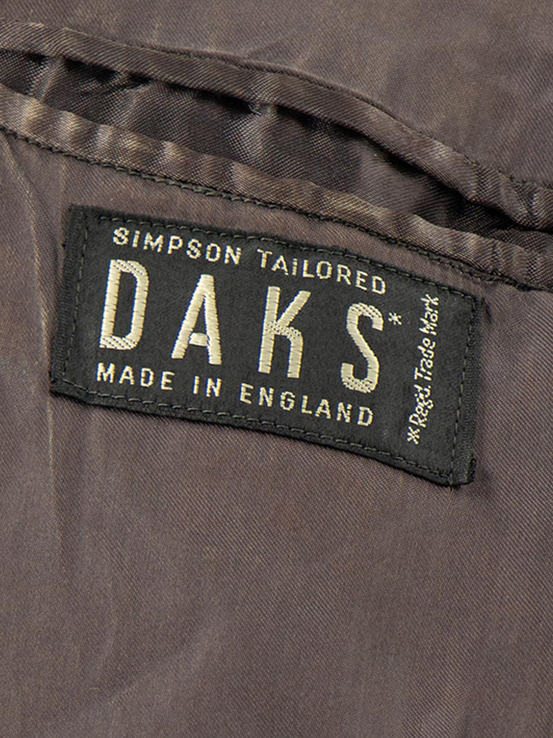 Vintage Daks Khaki Green Wool Heavy Duty Overcoat