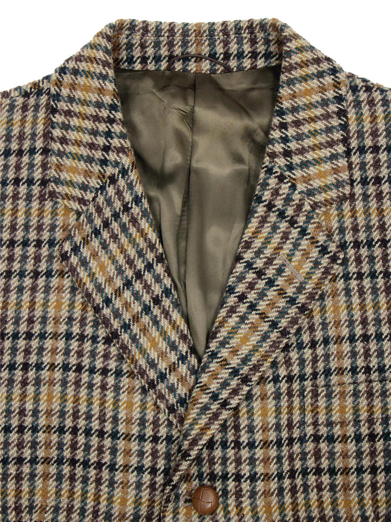 Vintage Check Wool Tweed Jacket