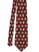 Maroon Rhombus Pattern True Vintage Tie