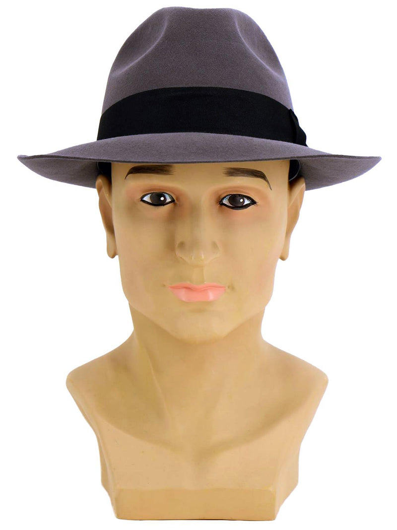 Vintage Grey 1940s Style Mayfair Fedora