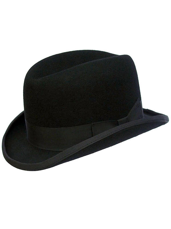 Vintage Black 1940s Style Homburg Hat