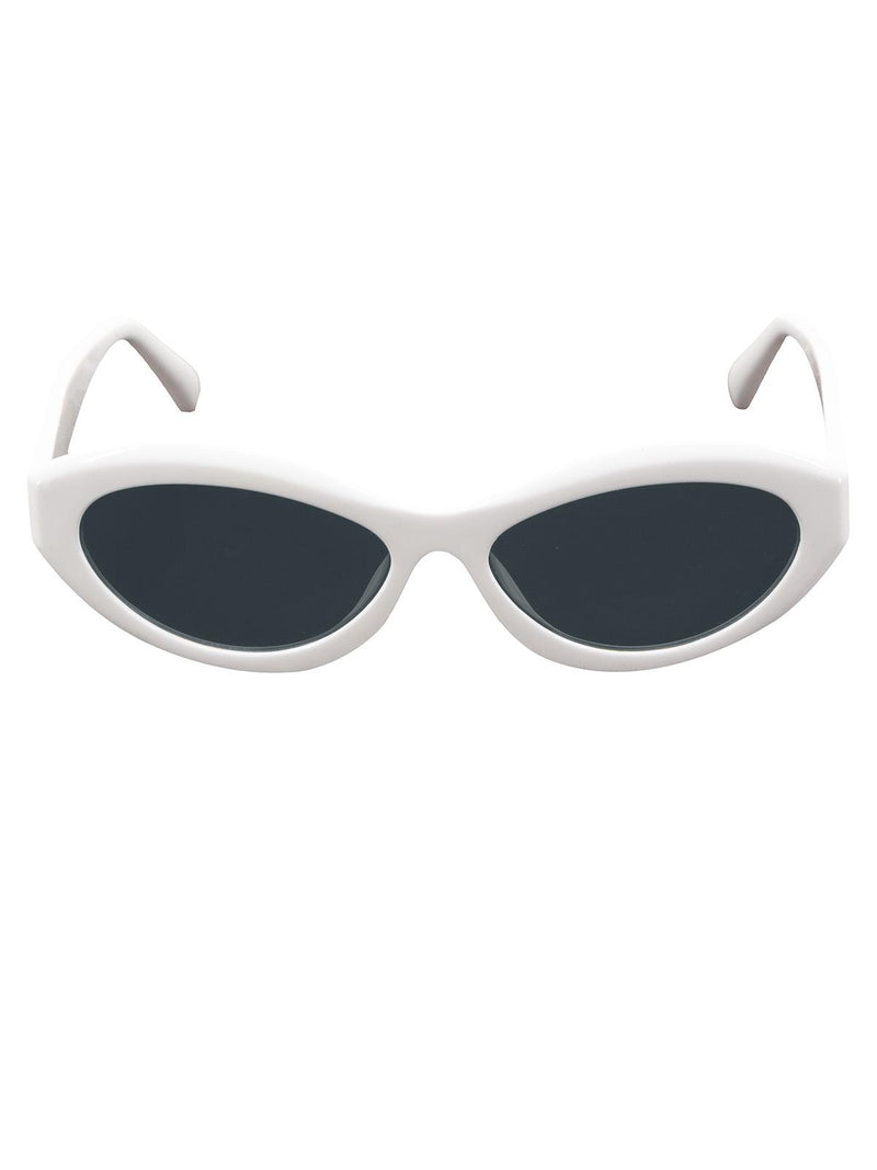 Fifties Rounded Catseye Retro Sunglasses White