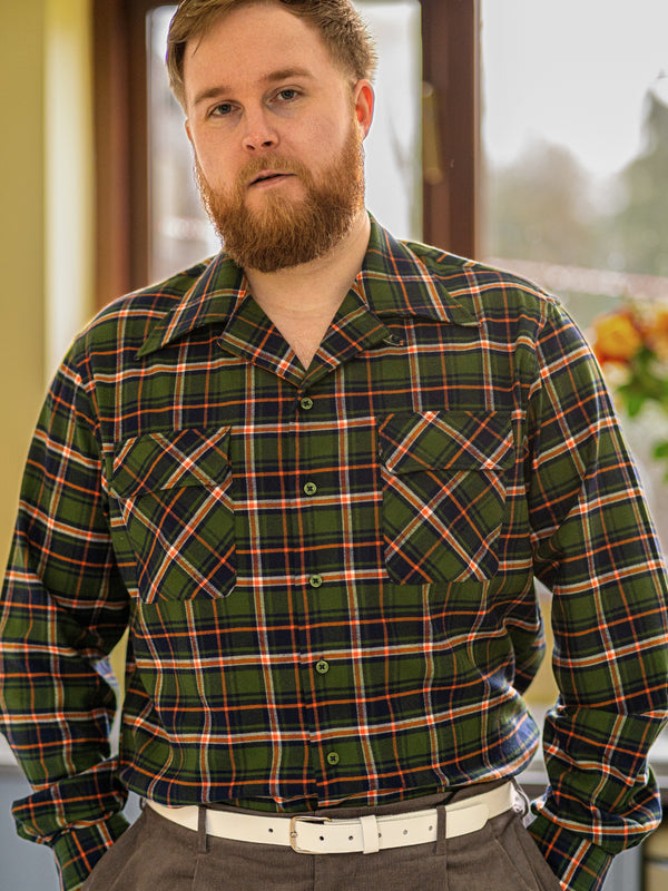 Logger Pennine Check Green Vintage Style Leisure Shirt