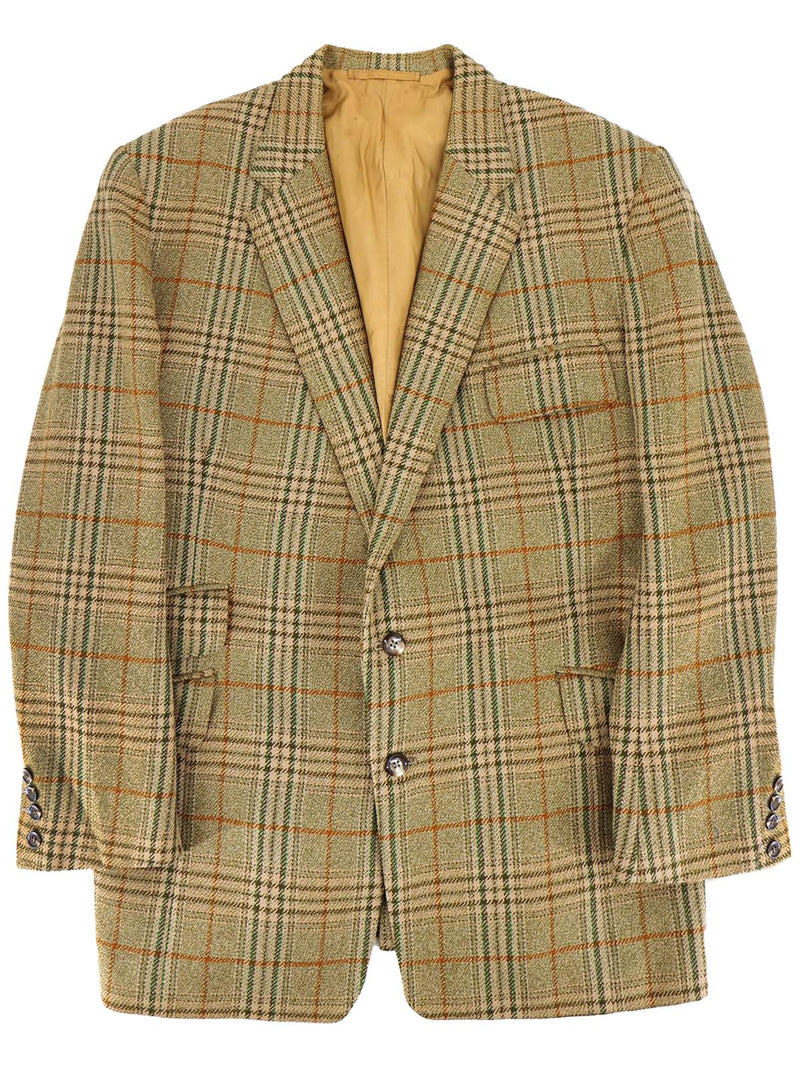 Vintage Tan Check Pattern 1960s Jacket – RevivalVintage