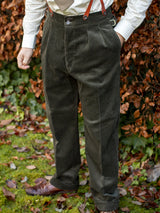 Midcentury Vintage Edwin Corduroy Trousers in Moss Green