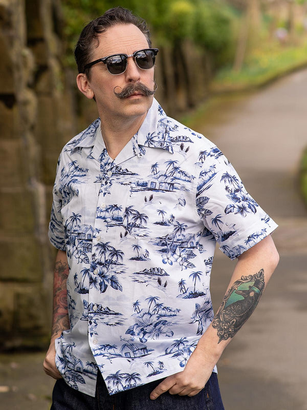 Hawaiian Leisure Shirt - Blue Island