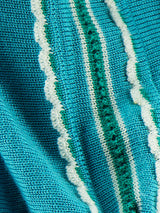 Vintage 1970s Italian Turquoise Knitted Jumper & Skirt