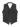 Gray vest with button details on a white background