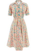 1940s Vintage Harmony Shirtwaist Dress in Millefleur