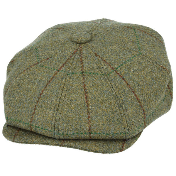 Pure Wool Green Newsboy Cap