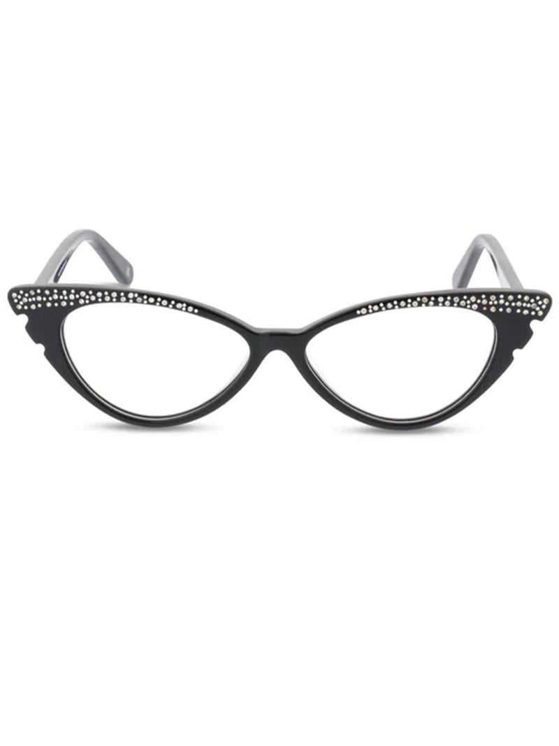 1950s Retro Premium Glasses Black Clear Lens