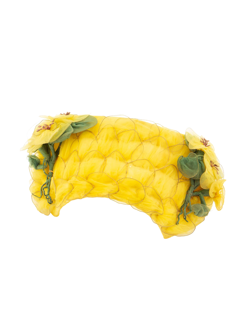 Decorative 1950s Lemon Chiffon Curvette Hat