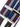 Navy & Maroon Stripe Braces with Black Leather Loops