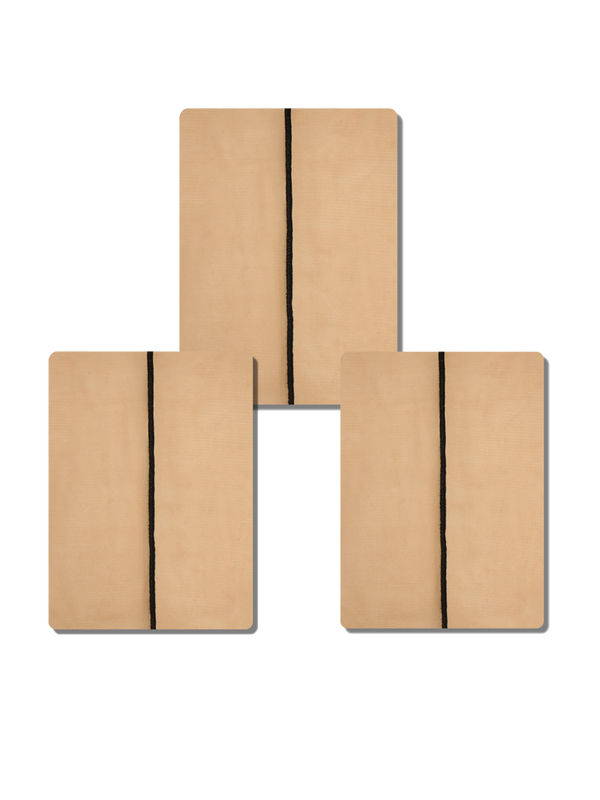 Multipack Vintage Style Tights With Seams - Black/Nude