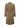 Rear view of 1940s style Sunday Best hickory brown flecked wool blend swing coat showing buttoned half-belt