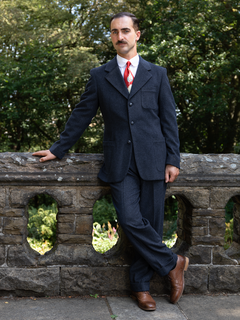 High Jinks Vintage Wool Blend Suit - Navy Twill