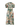 Vintage Look Tiki Palm Print Shirtwaister Dress