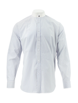 White Detachable Bankers Shirt - Blue & Pink Orton Stripe
