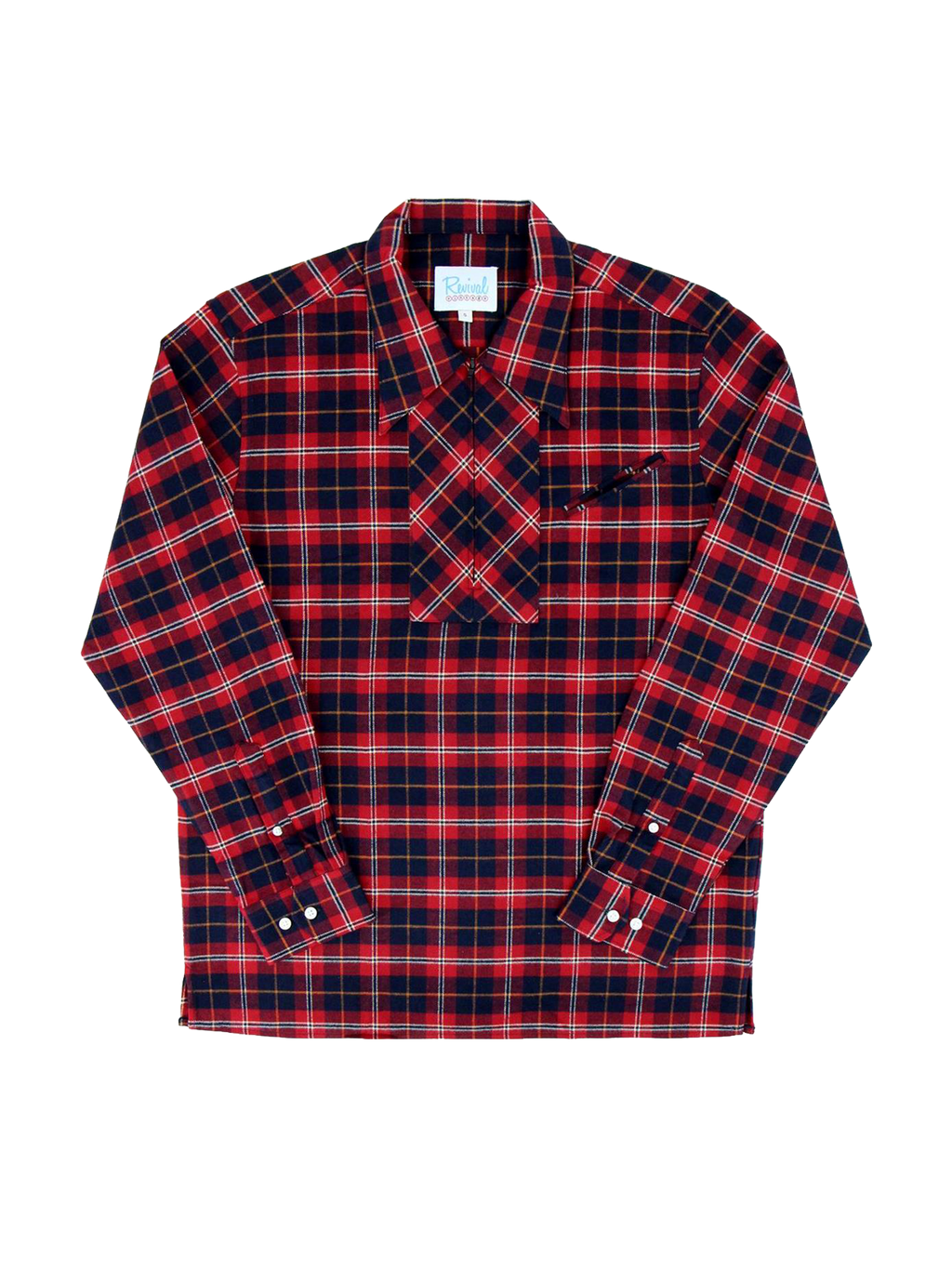 Blackstock Red Dress Tartan Vintage Leaves Hawaiian Shirt main image 1