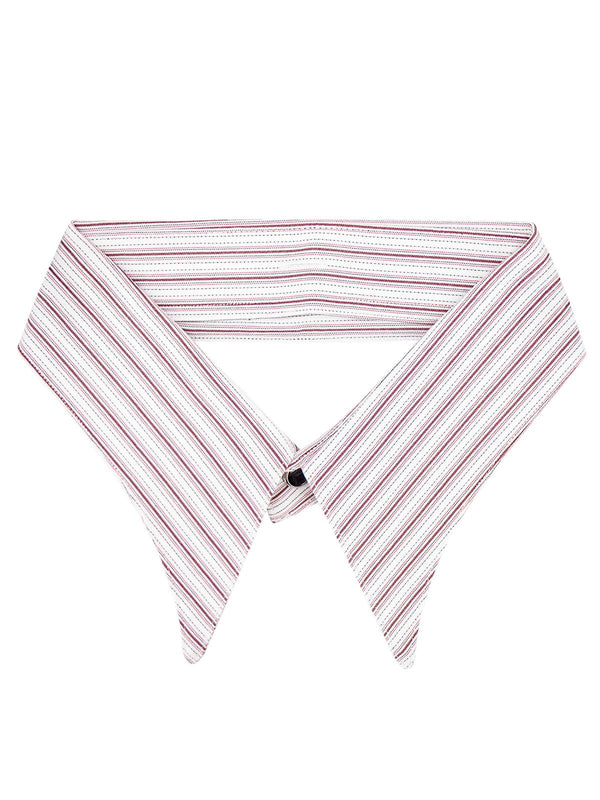 1940s Detachable Spearpoint Collar - Red Orton Stripe