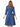 Vintage Style Blue Cherry Swing Dress UK 10