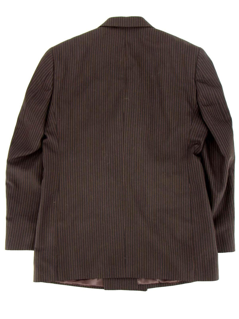 Brown Pinstripe Pure Wool Vintage Replica Suit