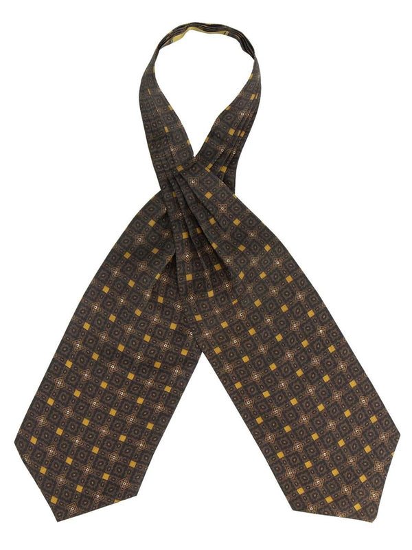 Gentleman's Brown Tan Pattern Cravat