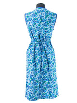 True Vintage Blue Floral Cotton Apron Dress