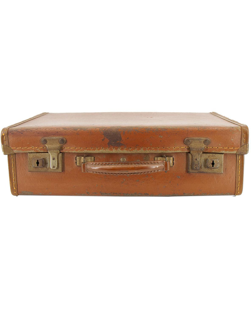 Vintage Small Brown Gents Mid-century Travel Case