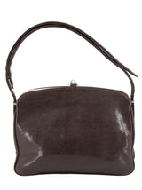 Vintage Adjustable Strap Brown Leather Look Bag