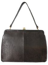 Mappin & Webb Black Lizard Skin Vintage Bag