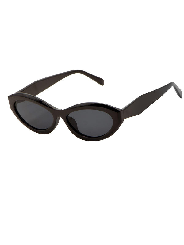 Fifties Rounded Catseye Retro Sunglasses Black