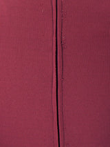 Vintage 1970s Lace Trimmed Maroon Maxi Dress