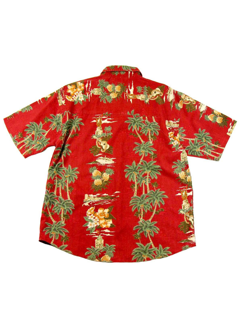Vintage Scarlet Classic Tropical Hawaiian Shirt