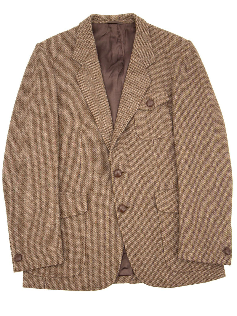 Vintage Tweed Safari Style Sports Jacket