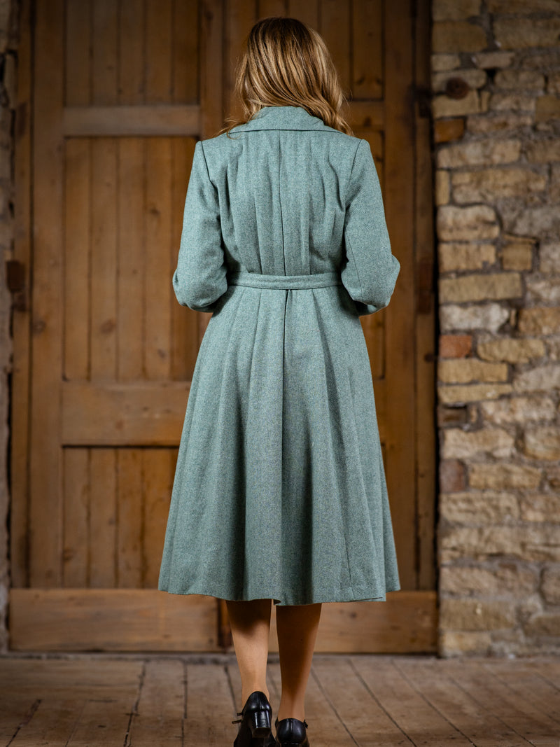 1940s Vintage Promenade Swing Coat in Pine Green