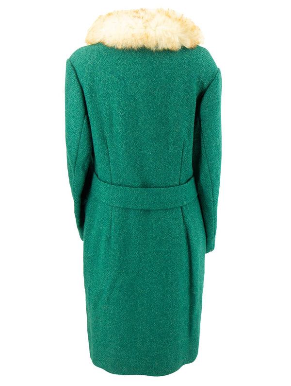 Emerald Green Vintage Wool & Sheepskin Coat