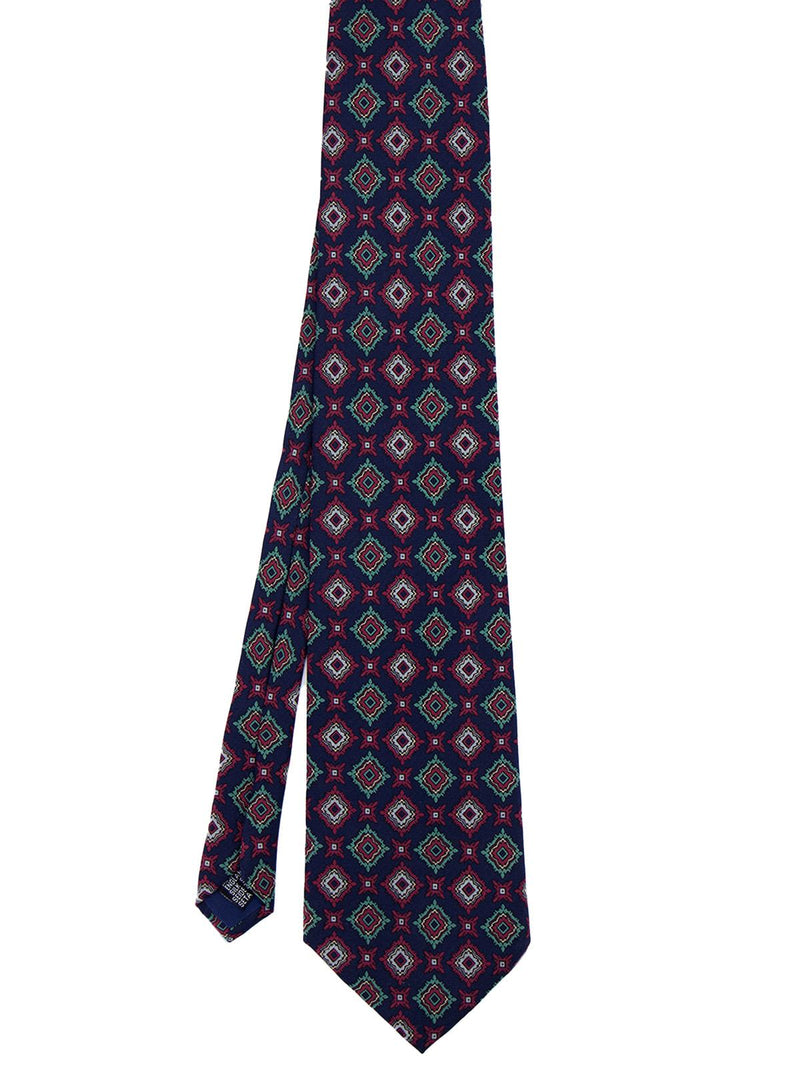 Vintage Diamond Pattern 100% Silk Tie