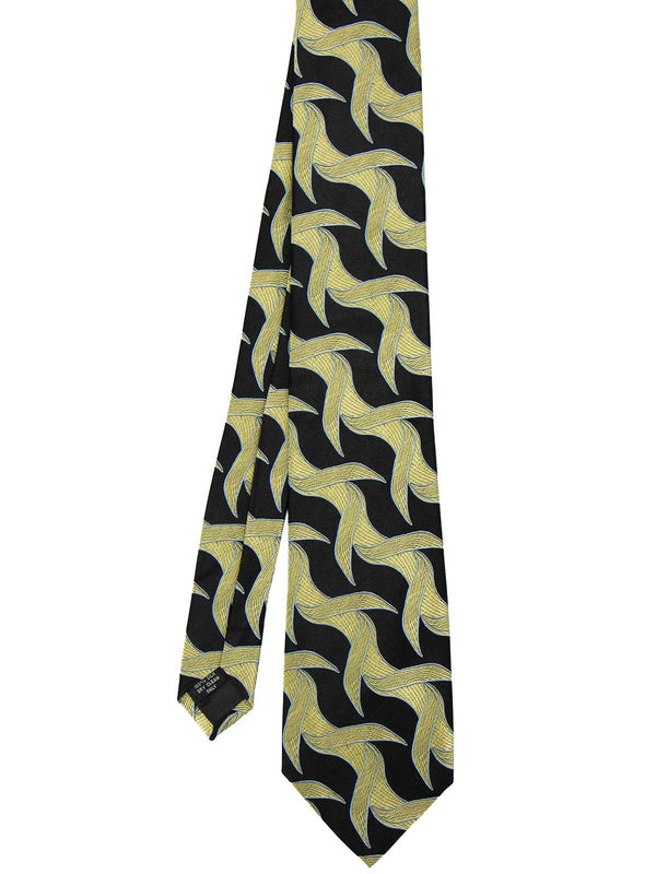 Kensington Gold & Black Textured Silk Tie