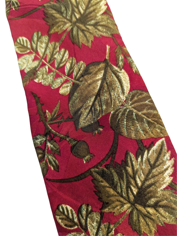 Vintage Tie With Falling Leaf Design