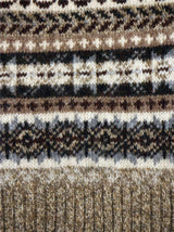 Scottish Wool Fairisle Tank Top in Mushroom Grey