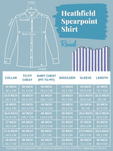 Navy Blue Heathfield Stripe Forties Spearpoint Collar Shirt