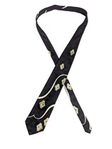 Vintage Silk Designer Tie With Contrast Design