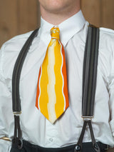 Vintage Style Premium Silk Swing Tie - Yellow Panel