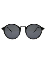 Retro Round Grey & Black Tortoiseshell Sunglasses