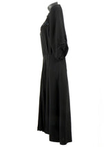 Black 1940s Vintage Sheer Panel Occasion Dress