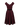 Burgundy Check Vintage Style Swing Dress