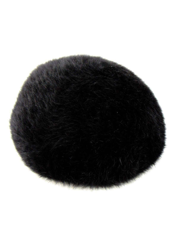 Vintage Sixties Black Faux Fur Style Beret